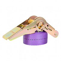 Стяжка груза 1,0т 4,0м STAFF 25мм фиолетовый храповый механизм без крюков полиэстер 1шт